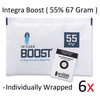 INTEGRA BOOST 55% 67 Gram 2-Way Humidity Control Packet with Indicator ( 6x Packs )