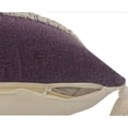 thumbnail image 4 of 14" X 36" Purple And Off-White 100% Cotton Zippered Pillow, 4 of 10