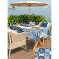 thumbnail image 4 of Outdoor Tablecloth with Umbrella Hole & Zipper, Blue Spring Floral Rectangle Tablecloth 52x70 Inch, Farmhouse Botanical Summer Sunflower Patio Table Cover Waterproof Table Cloth for Picnic/Party, 4 of 7