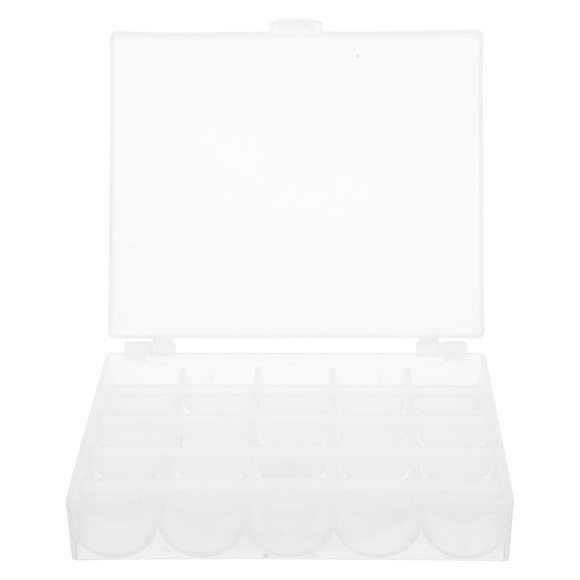 WASHWEPE 4Ud Caja Plástica Transparente Para Organizar Hilos Y Bobinas De Bordado Sin Enredos