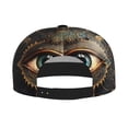 thumbnail image 2 of Baseball Cap Flat Bill Hat Adjustable Brim Trucker Hats Snapback , Illuminati Fatima Hamsa All Seeing Eye Art, 2 of 5