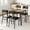 Rustic Brown, variant on COZONY Dining Table Set for 2, Kitchen Table and Upholstered Chairs Set for Small Space, Apartment, Home, Black