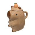 thumbnail image 1 of Taza de té con tapa y diseño de carpincho de dibujos animados, vajilla de 15 para adultos, regalo de cumpleaños, taza de café, taza para beber para, 1 of 8