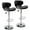 2# Black, Sliver Base, variant on Bar Stools Set of 4, PU Leather Adjustable Swivel Bar Chairs for Kitchen Counter Island, Modern Armless Shell-Shaped Counter Height Stools for Dining Room Café Pub (White)