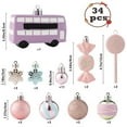 thumbnail image 5 of Christmas Tree Ornaments, Holiday Decoration Balls, 34 Pieces Candy-Themed Hanging Pendants, Lightweight Durable Festive Decor, 5 of 7