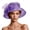 Purple, variant on Women Organza Church Hat Floral Wide Brim Fascinator Derby Hat Wide Brim Sun Hats Wedding Tea Party Derby Occasions Watermelon Red Free Size