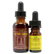 Active Iodine + iAbsorb - Nascent Iodine Drops - Liquid Delivery for Better Absorption - Cofactors for Better Delivery - Supports Healthy Energy, Vitality & Iodine Levels