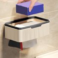 thumbnail image 4 of QIPOPIQ Tissue Box Cover Tissue Box, Self Adhesive Wall Mounted Facial Tissue Box Holder - Rectangular Tissue Box Cover Holder for Kitchen, Bathroom Tissue Box Holder, 4 of 6