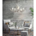 thumbnail image 5 of JONATHAN Y Eldora 30" Adjustable Resin Antler 5-Light LED Chandelier, White, JYL6300B, 5 of 10