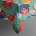 thumbnail image 5 of Pioneer Flower Floral Print Pattern Square Tablecloth, Waterproof Wipeable Spillproof Washable Table Cover for Home Kitchen Party Decor, 42"x42", 5 of 6