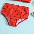 thumbnail image 4 of Cathalem Cute Swimwear for Kids Girl's 2 Piece Bikini Swimwear Cute Swimsuits Bathing Suit High Waisted Beach(Red,5-6 Years), 4 of 5
