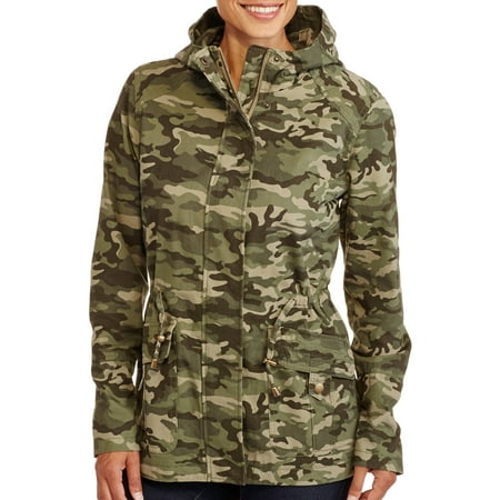 Faded Glory Women's Essential Canvas Anorak Jacket With Printed Lining ...