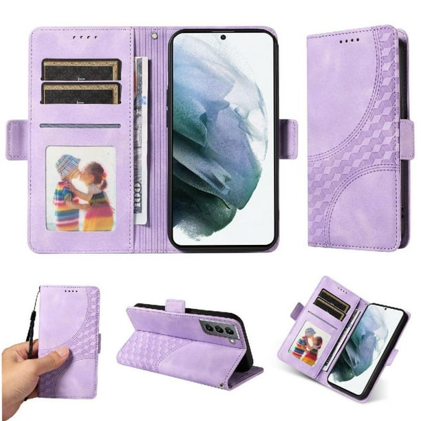 Funda GANGXUN para Samsung Galaxy S21 Plus con diseño acolchado elegante, cuero PU, protección total y ajuste preciso