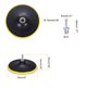 thumbnail image 2 of Discos de lijado de 6 pulgadas con gancho y bucle, almohadillas M14 para taladro, accesorio de lijado - Amarillo + Negro, 5 sets, 10 piezas, 2 of 6
