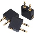 thumbnail image 5 of Juego de 2 adaptadores para auriculares, Metal, 3,5 mm, Negro/Oro, 5 of 5