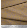 thumbnail image 3 of Soimoi Brown Modal Satin Fabric Planet & Stars Galaxy Print Sewing Fabric Yard 42 Inch Wide, 3 of 3