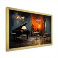 thumbnail image 2 of Designart "Jazz Cafe Atmosphere with Vintage Piano Sonata II" Music Framed Wall Art Decor - Traditional Red Music Jazz Bedroom Framed Canvas Wall Art, 2 of 6