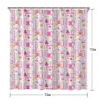 thumbnail image 5 of Pink Butterfly Word Pattern Shower Curtain 72"x72" ,Bathroom Decorative Shower Curtains Set with 12 Hooks,Modern Waterproof Washable Shower Curtain, 5 of 6