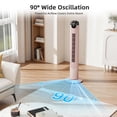 thumbnail image 7 of 42 Inches Bladeless Tower Fan with Remote for Bedroom,90°Oscillation Standing Floor Fans that Blow Cold Air with 9H Timer & Child Lock,Ultra Quiet Small Cooling Fans for Office - Black, 7 of 7