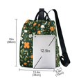 thumbnail image 3 of FORMRS Women's Travel Backpack Purse Anti-Theft Hidden Pockets Casual Shoulder Bag, Orange Flowers, 3 of 7