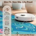 thumbnail image 6 of Design&I 8'x10' Washable Area Rug Extra Large Skid-Resistant Low Profile Ocean Whale Octopus Starfish Cartoon Animals Under Classroom Flowing Dynamic for Living Room, Family, 6 of 7