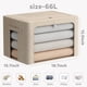 thumbnail image 4 of Paquete de 2 contenedores de almacenamiento con ventana transparente, cajas de almacenamiento de tela plegables grandes para ropa, caja organizadora apilable con asas de transporte (beige, 19,7 x 15,7, 4 of 5
