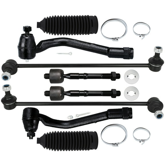 ECCPP - 8PCS Front Inner Outer Tie Rod End Sway Bar Link Steering Boot Compatible Fit 2011-2012 For Hyundai Sonata 2011-2012 For Kia Optima Suspension Kit