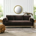 thumbnail image 3 of Maklaine Modern / Contemporary 84" Farmhouse Sofa Deep Brown, 3 of 17