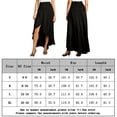 thumbnail image 2 of Falda Casual Falda casual faldas largas asimétricas hendidura envoltura elástica para mujer (negro L) Cgtredaw Para estrenar, 2 of 8