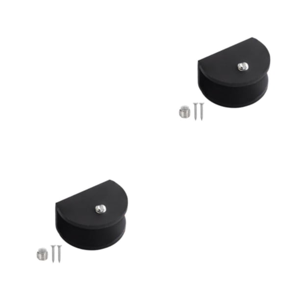 Moyic 10pcs / set Dispositivo de elevación del asiento - Soporte de pared antideslizante premium Elevación del asiento delantero Campamento semicírculo negro L 2Conjunto