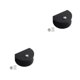 thumbnail image 1 of Moyic 10pcs / set Dispositivo de elevación del asiento - Soporte de pared antideslizante premium Elevación del asiento delantero Campamento semicírculo negro L 2Conjunto, 1 of 6