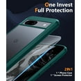 thumbnail image 2 of KOMI for Google Pixel 8A Case: Support Magnetic Charging Frosted Translucent Back Protective Phone Cover - Matte Military Grade Full Protection Drop Proof Shockproof Tough Cases - 6.1 inch (Black), 2 of 5