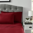Mainstays 4Piece 300 Thread Count Solid LusciousMerlot CVC Cotton Blend Bed Sheet Set, Queen