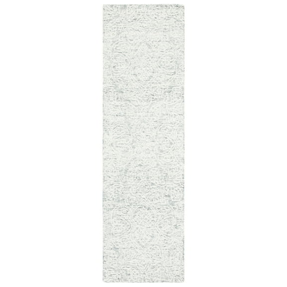 SAFAVIEH Metro Aditi Medallion Runner Rug, Dark Grey/Ivory, 2'3" x 8'