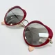 thumbnail image 2 of MIU MIU 54R Gold Red Silver Mirror Round Heart Metal Enamel Sunglasses Mu54RS, 2 of 6