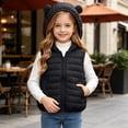 thumbnail image 6 of BLVB Boys Girls Hooded Puffer Vest Winter Lightweight Sleeveless Cute Ears Zipper up Jacket Waistcoat for Kids(Black,10-11 Years), 6 of 9