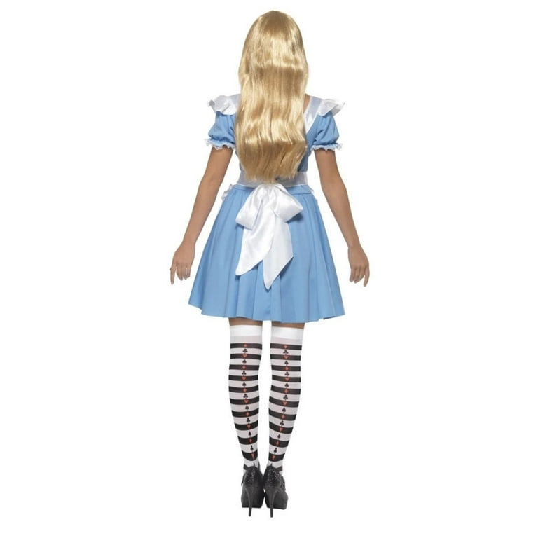 Deck Of Cards Girl Costume Ladies Alice In Wonderland Adult Blue White Deck Of Cards Girl Costume Ladies Alice In Wonderland Adult Blue White