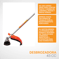 thumbnail image 5 of Desbrozadora Gimterra 43cc BC430 1.7HP Gasolina 2 Tiempos con Disco 3 Dientes Cabezal, 5 of 5