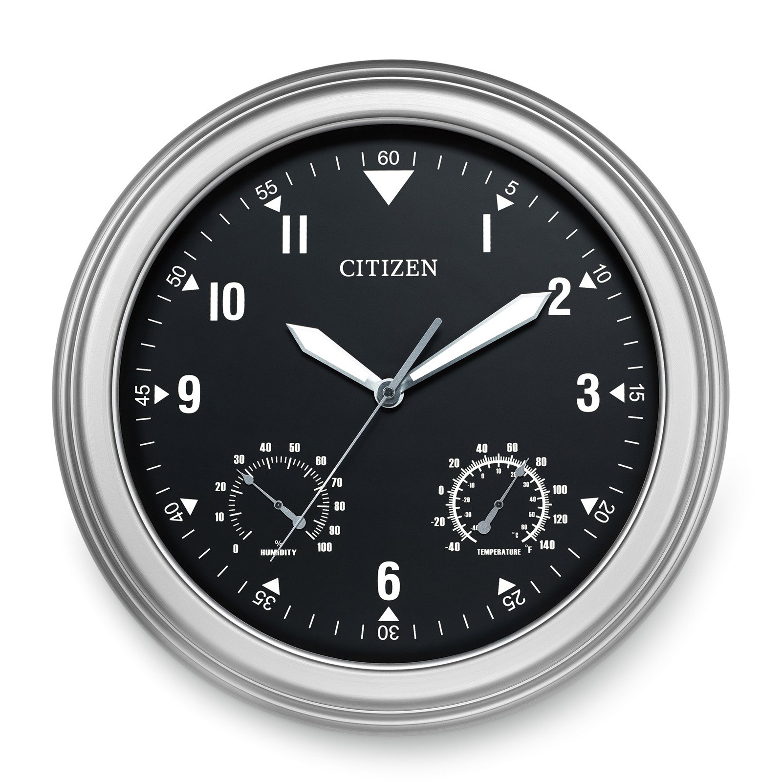 Citizen Clocks Gallery Silver 18 in. Outdoor Wall Clock with