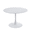 White, variant on Tcbosik 42.1" Dining Table for 2-4 Person, Round Tulip Table with Metal Pedestal, Mid-Century Modern Bistro Table for Living Room, Black Marble