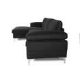 thumbnail image 5 of Clearance! SECTIONAL SOFA BLACK VELVET LEFT HAND FACING（W223S01059、、W223S00713。Size difference, See Details in page）, 5 of 7