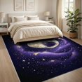thumbnail image 3 of ODIKA 8'x10' Washable Area Rug Themed Starry Galaxy Spiral Phases Border Nebula Motif for Living Room, Under Sectional, Family , Durable, Non-Slip, 3 of 7