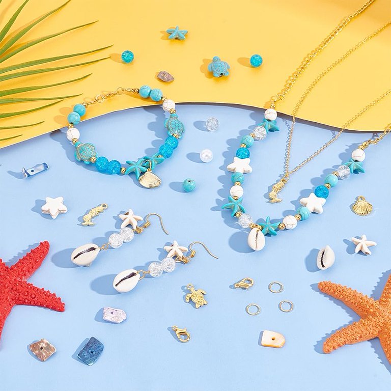 PH PandaHall 24pc Zodiac Beads Set – 12 Turquoise Constellations, 15mm Flat Disc Beads For DIY Jewelry Making (Gold On Blue)