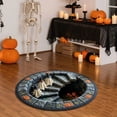 thumbnail image 5 of Halloween Round Rug, Optical Illusion Entryway Rugs 3D Graphic Gothic Circle Carpet Non-Slip Absorbent Machine Washable Door Mat for Bathroom Bedroom Room Entryway Decor, 5 of 5