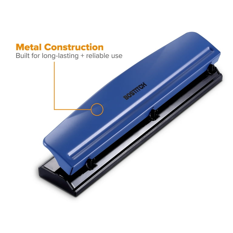 Amazon | Bostitch 3穴パンチ 12枚 ネイビーブルー(KT-HP12-BLUE