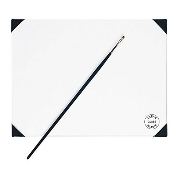 New Wave Palette d'Artistes en Verre POSH 9"x12 Pouces / Transparent (Couleurs Multiples + Tailles Disponibles)