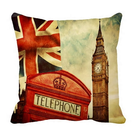 Phfzk Symbols Of England Pillow Case Vintage Retro The Uk Flag