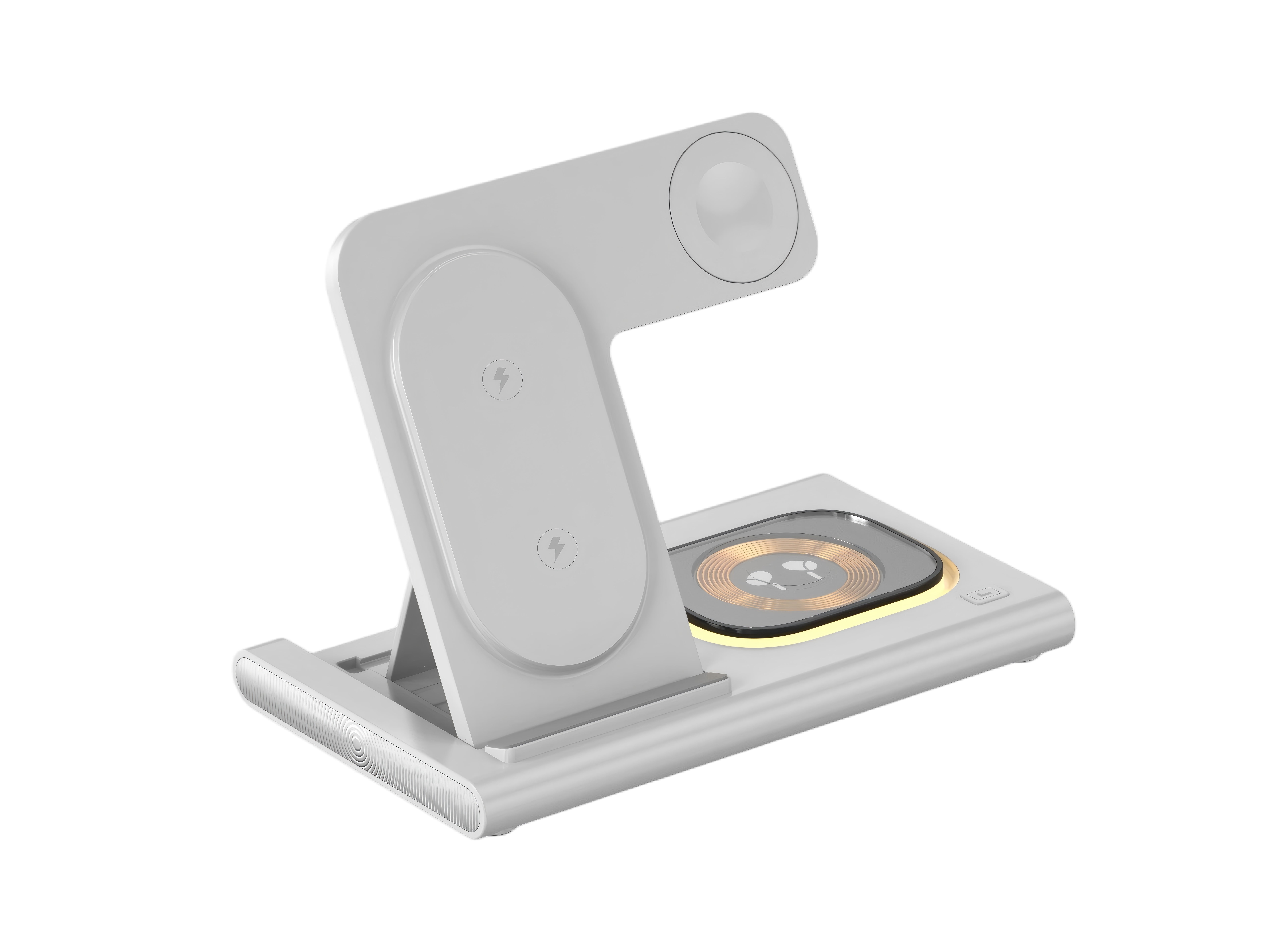 Wireless Charger iPhone Charging Station: 3 in 1 Charger Stand Multiple Devices for Apple with Ambient light