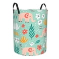 thumbnail image 2 of Bingfone Elephant And Flowers Waterproof Foldable Laundry Hamper Bucket With Handles For Storage Bin,Clothes Hamper (Small), 2 of 8