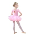 thumbnail image 2 of LYMAYTER Girls Leotard Kids Short & Long Sleeve Tutu Dress for 3-11Y Soft Breathable Practice, 2 of 8